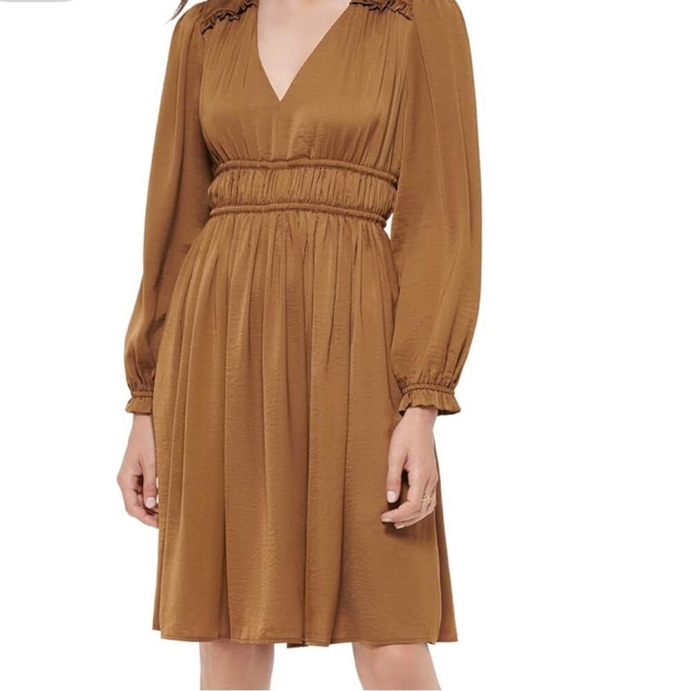 Tommy Hilfiger Woman’s M/L Brown Long Sleeve Dress